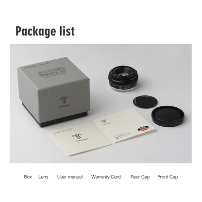 TTArtisan APS-C 25mm F2 lens | compatible with SONY E / FUJI X / Nikon Z / M43
